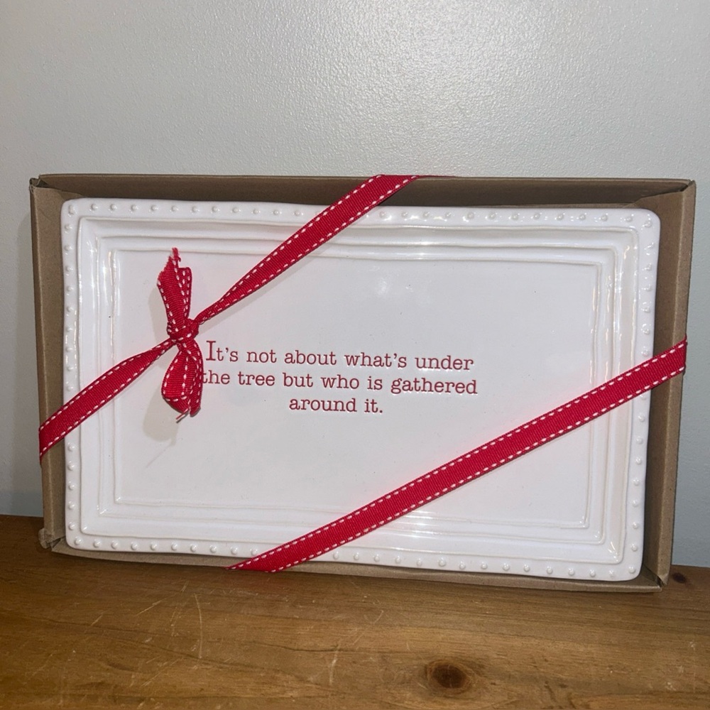 Mud Pie 2017 Accent Message Tray NWT Christmas